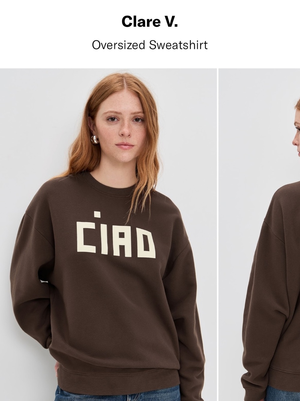 Clare V. Oversized Sweatshirt